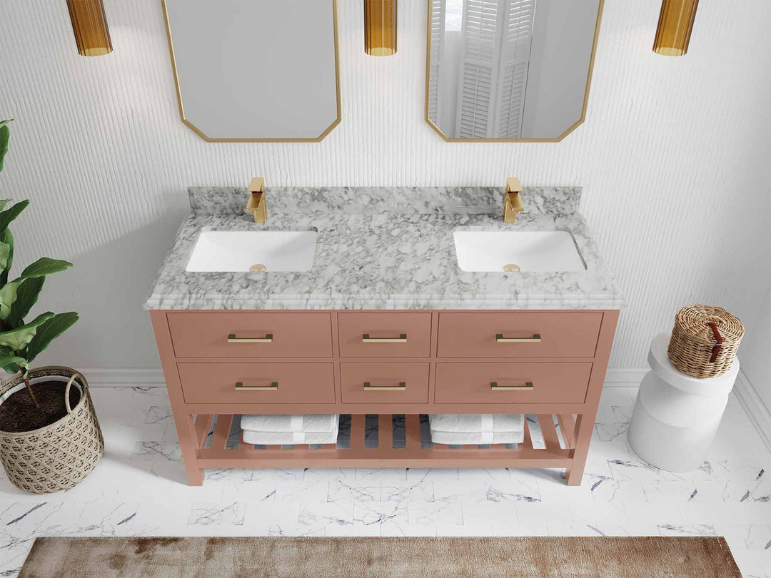 Parker 60 in. W x 22 in. D Double Sink Bathroom Vanity