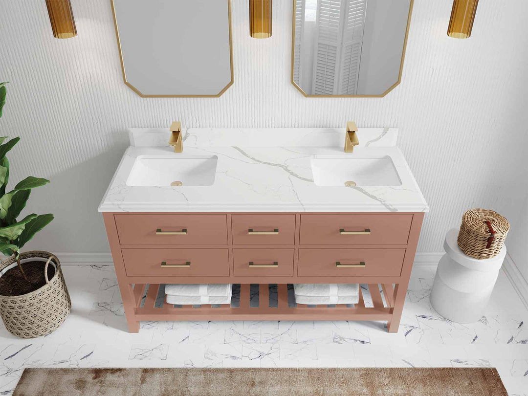 Parker 60 in. W x 22 in. D Double Sink Bathroom Vanity