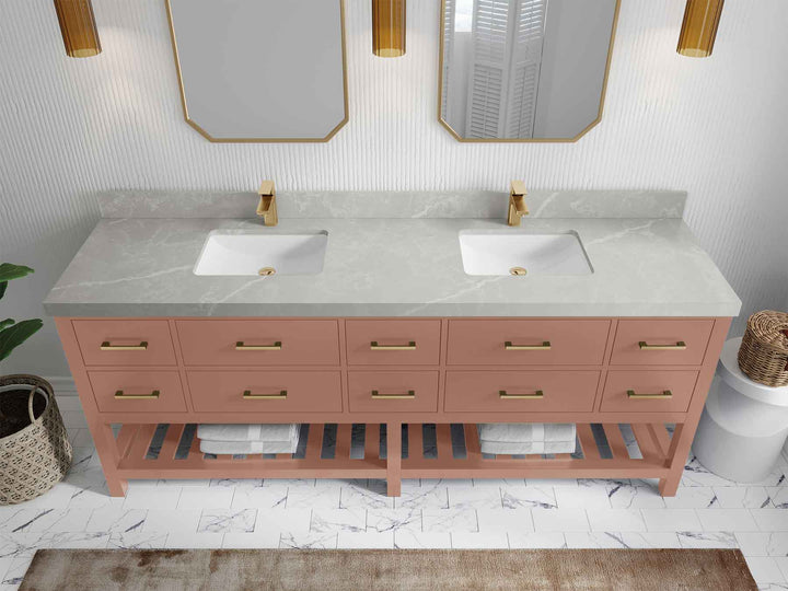 Parker 84 in. W x 22 in. D Double Sink Bathroom Vanity - photo 25