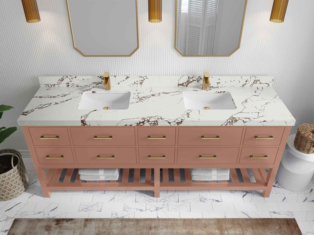 Parker 84 in. W x 22 in. D Double Sink Bathroom Vanity