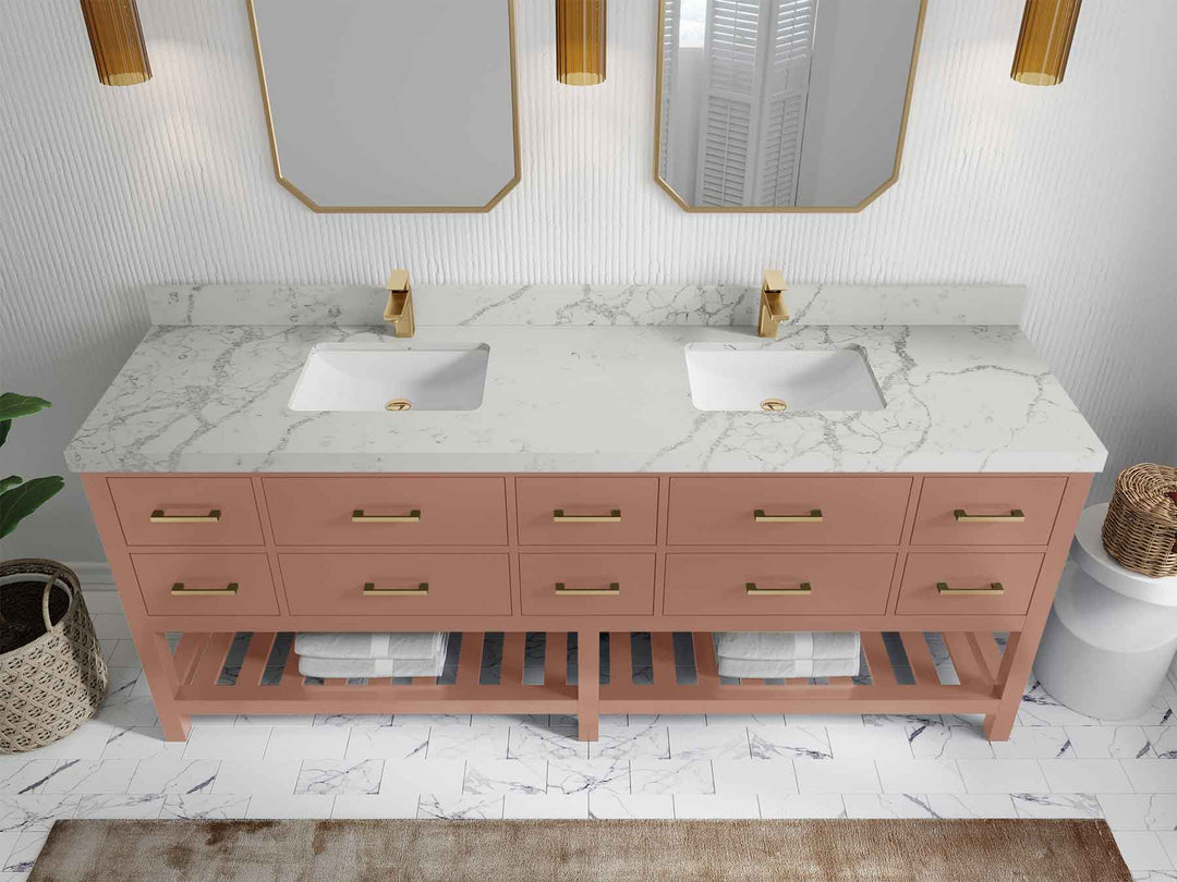 Parker 84 in. W x 22 in. D Double Sink Bathroom Vanity