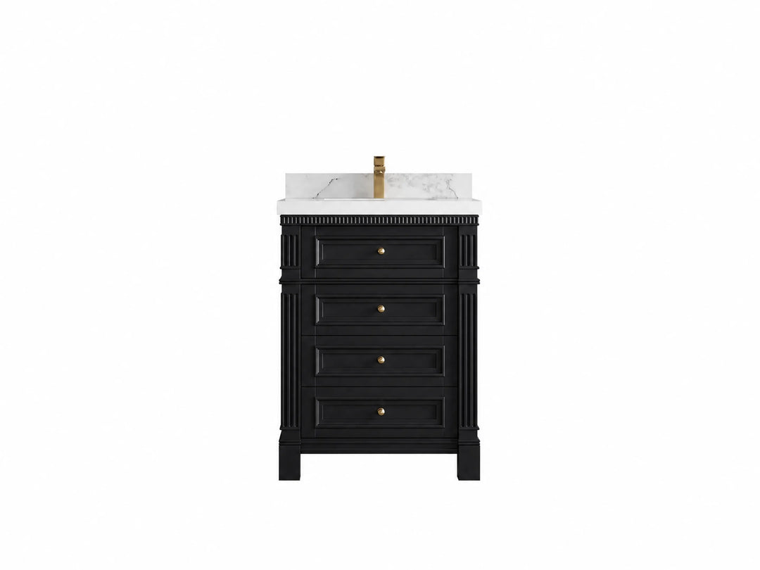 Paris 24 in. W x 22 in. D Single Sink Bathroom Vanity | 
              
                Black
                
                  
             - PRS-CAB-BLK-23 - photo №1