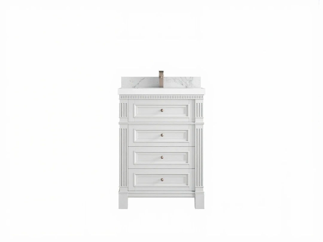 Paris 24 in. W x 22 in. D Single Sink Bathroom Vanity | 
              
                White
                
                  
             - PRS-CAB-WH-23 - photo №1