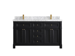 Paris 60 in. W x 22 in. D Double Sink Bathroom Vanity - photo 20