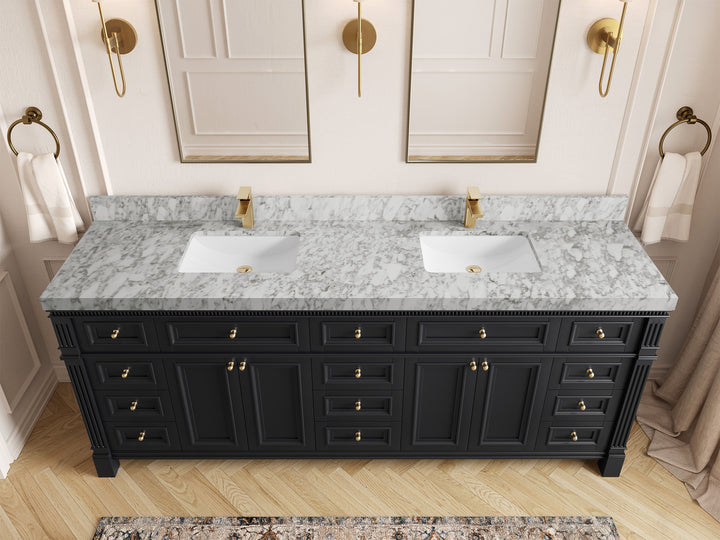 Paris 84 in. W x 22 in. D Double Sink Bathroom Vanity - photo 19