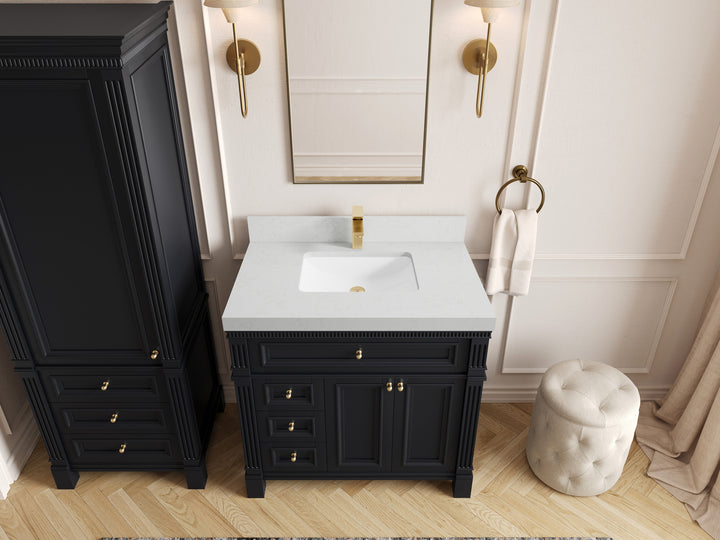 Paris 36 in. W x 22 in. D Center Sink Bathroom Vanity - photo 23