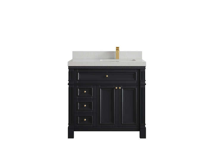 Paris 36 in. W x 22 in. D Right Offset Sink Bathroom Vanity - photo 10