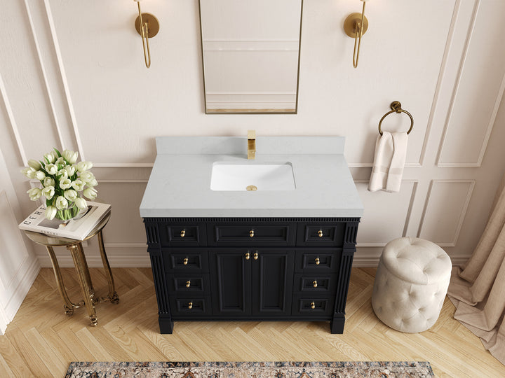 Paris 42 in. W x 22 in. D Single Sink Bathroom Vanity - photo 21