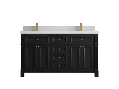 Paris 60 in. W x 22 in. D Double Sink Bathroom Vanity - photo 22
