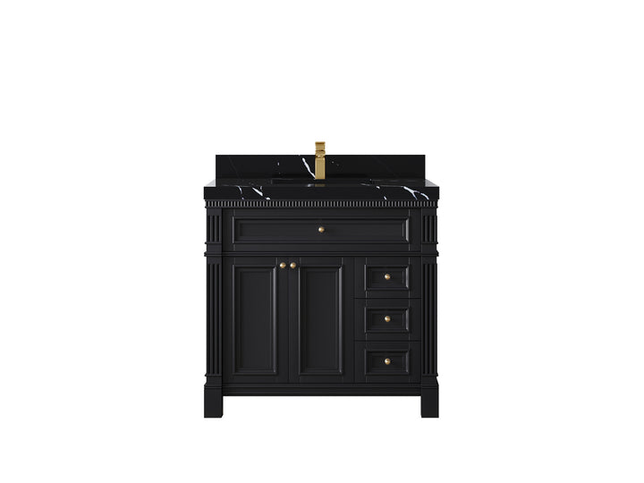 Paris 36 in. W x 22 in. D Center Sink Bathroom Vanity - photo 8