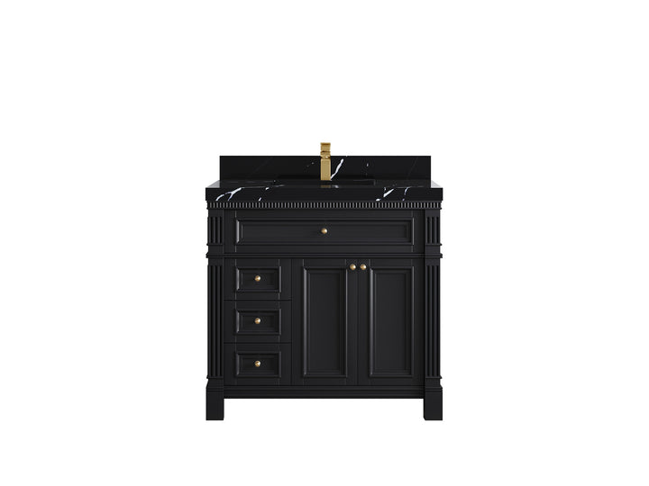 Paris 36 in. W x 22 in. D Center Sink Bathroom Vanity - photo 8