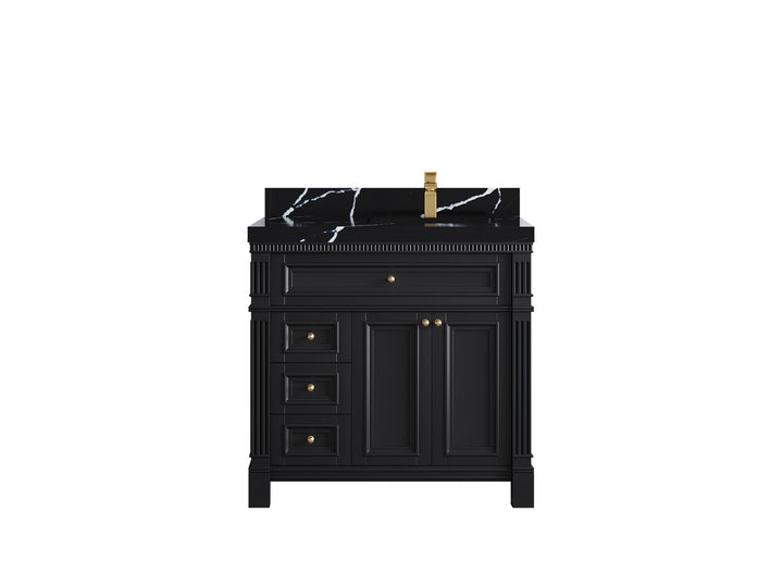 Paris 36 in. W x 22 in. D Right Offset Sink Bathroom Vanity - photo 44