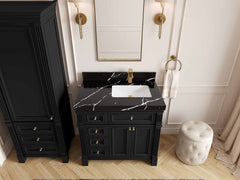 Paris 36 in. W x 22 in. D Right Offset Sink Bathroom Vanity - photo 8