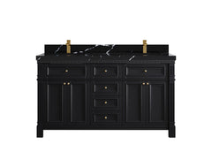 Paris 60 in. W x 22 in. D Double Sink Bathroom Vanity - photo 8