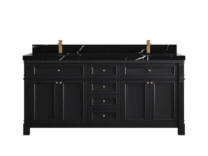 Paris 72 in. W x 22 in. D Double Sink Bathroom Vanity - photo 8