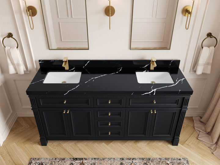Paris 72 in. W x 22 in. D Double Sink Bathroom Vanity - photo 7