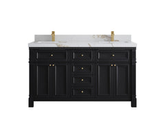 Paris 60 in. W x 22 in. D Double Sink Bathroom Vanity - photo 10