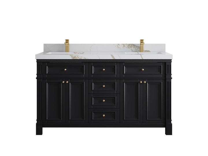 Paris 60 in. W x 22 in. D Double Sink Bathroom Vanity - photo 10