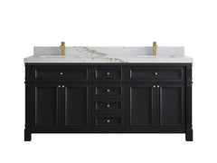 Paris 72 in. W x 22 in. D Double Sink Bathroom Vanity - photo 10