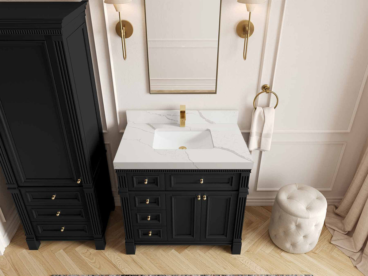 Paris 36 in. W x 22 in. D Center Sink Bathroom Vanity