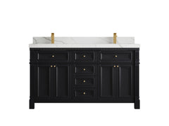 Paris 60 in. W x 22 in. D Double Sink Bathroom Vanity - photo 12