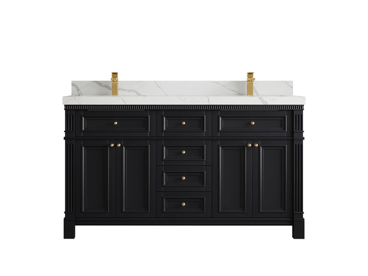 Paris 60 in. W x 22 in. D Double Sink Bathroom Vanity - photo 12