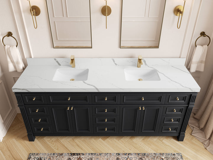 Paris 84 in. W x 22 in. D Double Sink Bathroom Vanity - photo 11