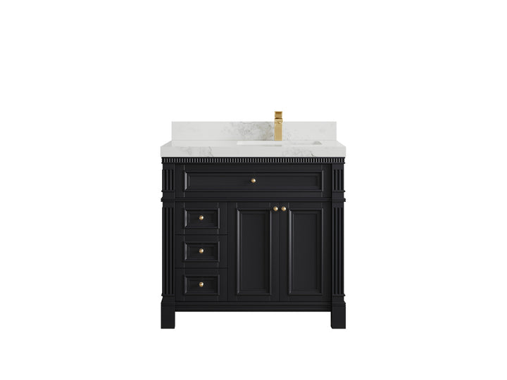 Paris 36 in. W x 22 in. D Right Offset Sink Bathroom Vanity - photo 16