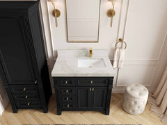 Paris 36 in. W x 22 in. D Right Offset Sink Bathroom Vanity - photo 11