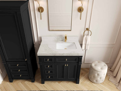 Paris 36 in. W x 22 in. D Right Offset Sink Bathroom Vanity