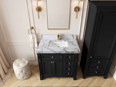 Paris 36 in. W x 22 in. D Bathroom Vanity with Center Sink