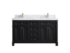 Paris 60 in. W x 22 in. D Double Sink Bathroom Vanity - photo 14