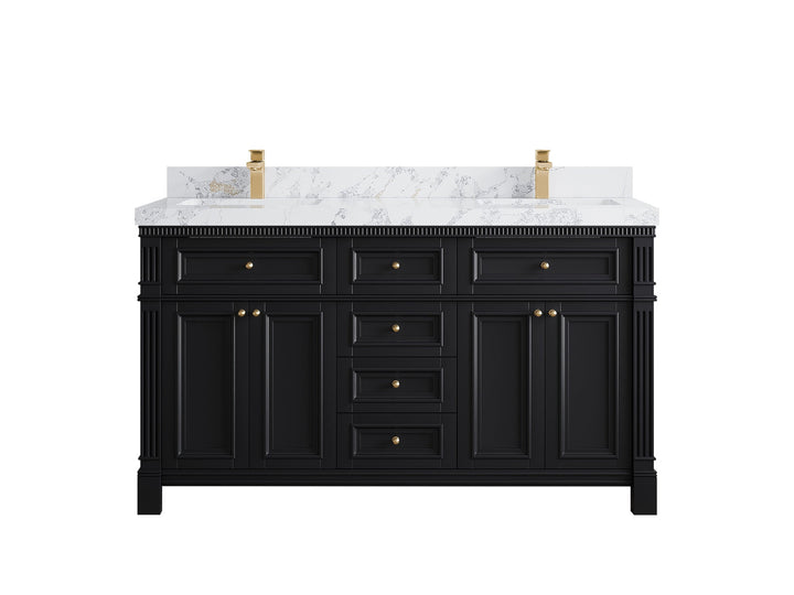 Paris 60 in. W x 22 in. D Double Sink Bathroom Vanity - photo 14