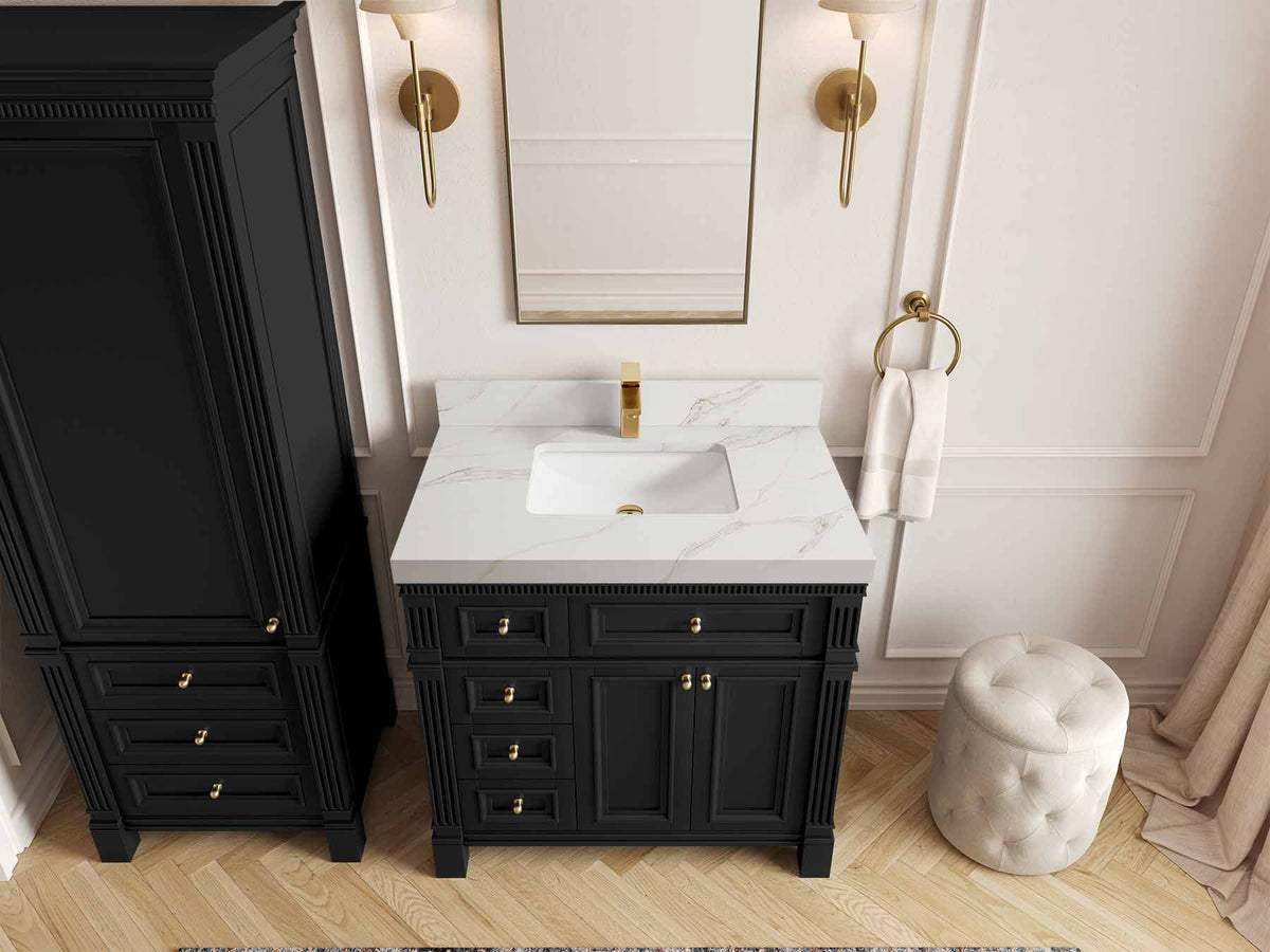 Paris 36 in. W x 22 in. D Center Sink Bathroom Vanity