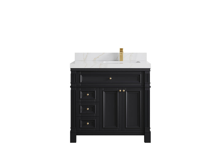 Paris 36 in. W x 22 in. D Right Offset Sink Bathroom Vanity - photo 20