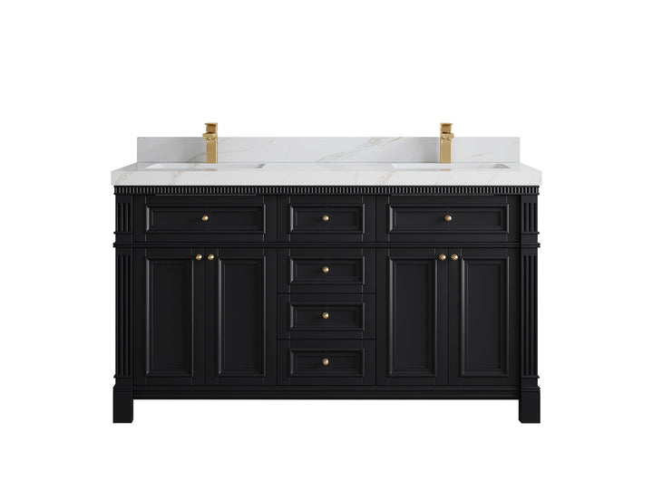 Paris 60 in. W x 22 in. D Double Sink Bathroom Vanity - photo 18