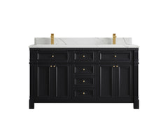Paris 60 in. W x 22 in. D Double Sink Bathroom Vanity - photo 24
