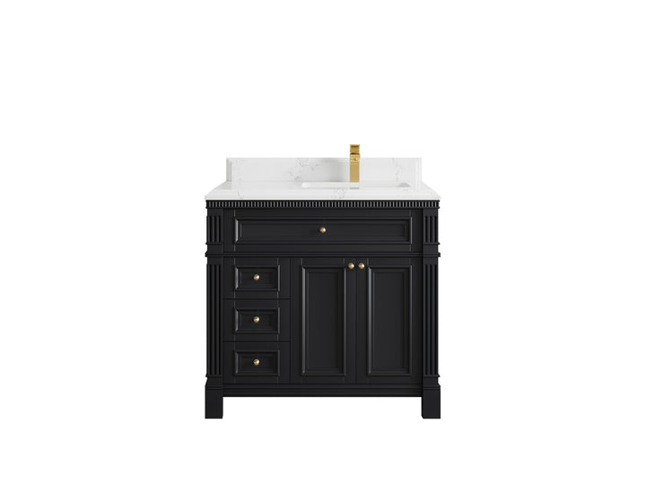 Paris 36 in. W x 22 in. D Right Offset Sink Bathroom Vanity - photo 24