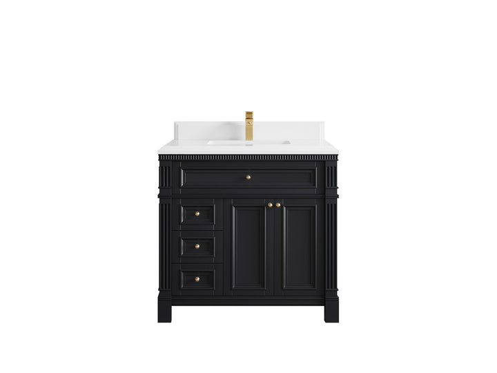 Paris 36 in. W x 22 in. D Center Sink Bathroom Vanity - photo 28