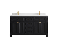 Paris 60 in. W x 22 in. D Double Sink Bathroom Vanity - photo 28