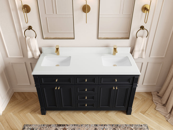 Paris 60 in. W x 22 in. D Double Sink Bathroom Vanity - photo 27
