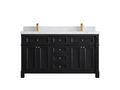 Paris 60 in. W x 22 in. D Double Sink Bathroom Vanity - photo 30