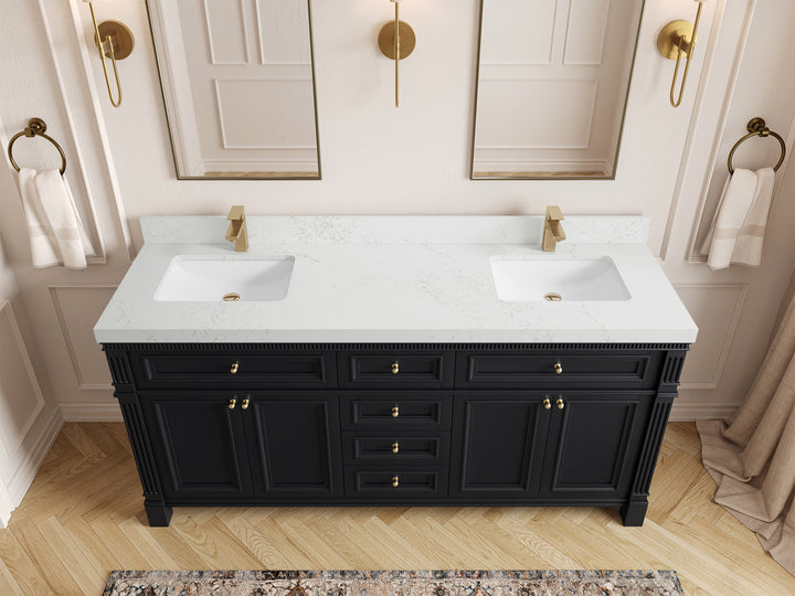 Paris 72 in. W x 22 in. D Double Sink Bathroom Vanity - photo 29