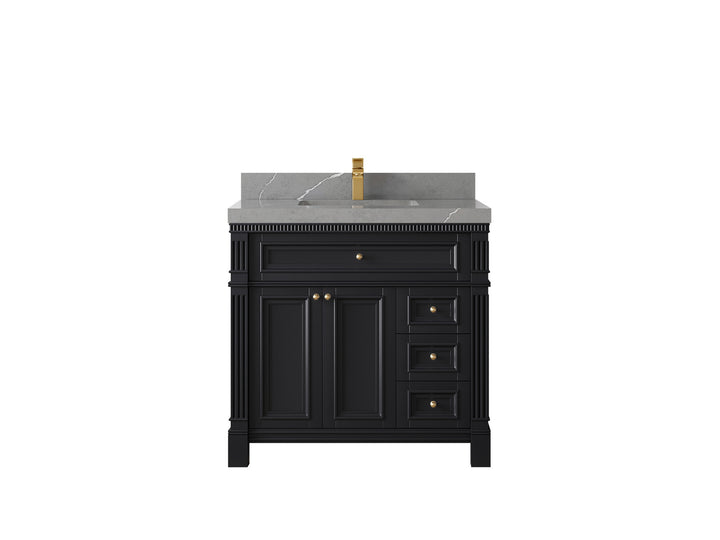 Paris 36 in. W x 22 in. D Center Sink Bathroom Vanity - photo 34
