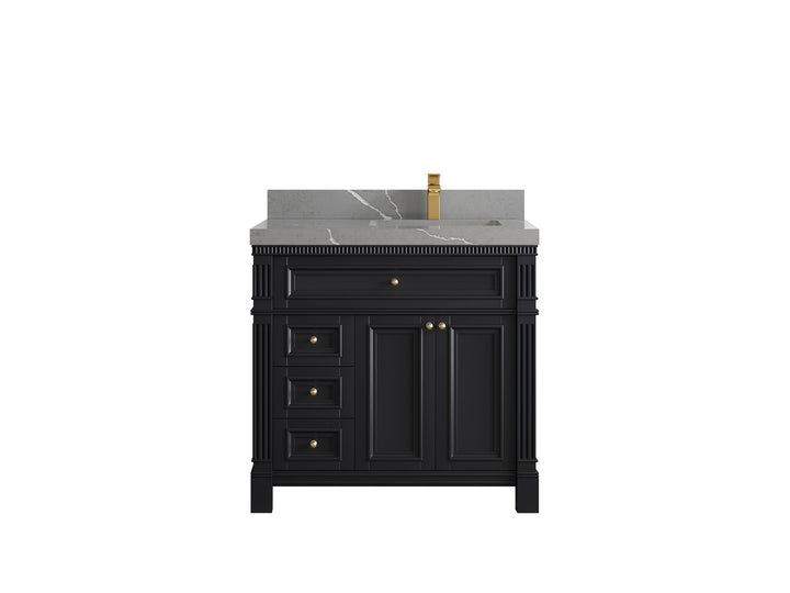 Paris 36 in. W x 22 in. D Right Offset Sink Bathroom Vanity - photo 32