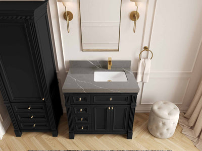 Paris 36 in. W x 22 in. D Right Offset Sink Bathroom Vanity