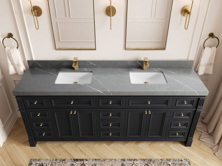 Paris 84 in. W x 22 in. D Double Sink Bathroom Vanity - photo 33
