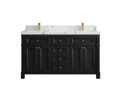 Paris 60 in. W x 22 in. D Double Sink Bathroom Vanity - photo 36