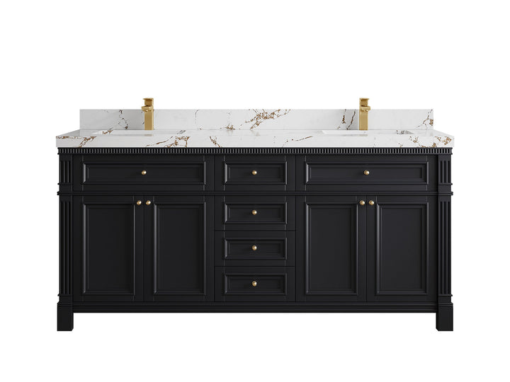 Paris 72 in. W x 22 in. D Double Sink Bathroom Vanity - photo 36
