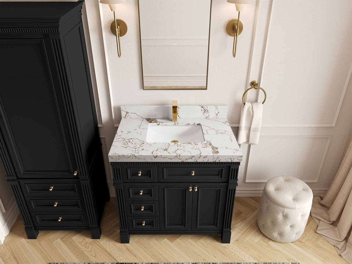 Paris 36 in. W x 22 in. D Center Sink Bathroom Vanity